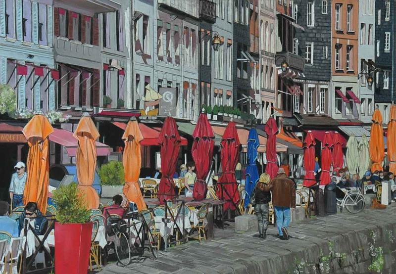 Honfleur port.JPG - Pastel format /size 60 x 80